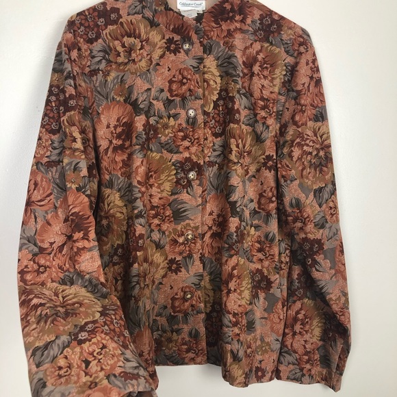 Coldwater Creek Floral Button Up Jacket - Picture 2 of 6